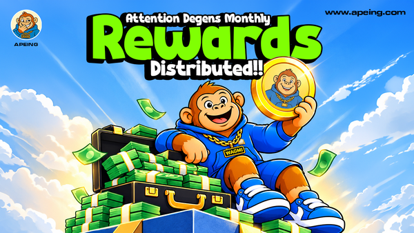 Apeing September Rewards Distributed to Ape Wars and Referral League Winners
